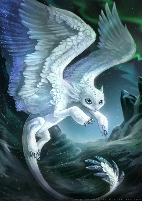 beautiful mythical creatures with wings.